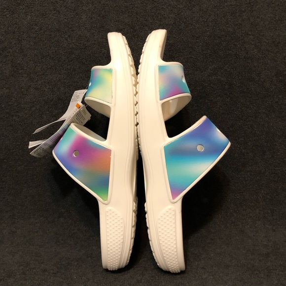 Classic Crocs Shoes Solarized Tie Dye 2 Strap Sandals Pool Slides Size 11 MEN - Picture 5 of 9